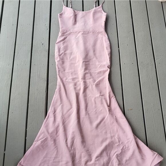 Portia & Scarlett Light Pink Embroidered Lace Back Mermaid Formal Dress 2XL - Picture 1 of 7